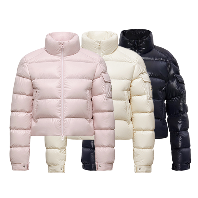 moncler petra stand collar cropped down jacket